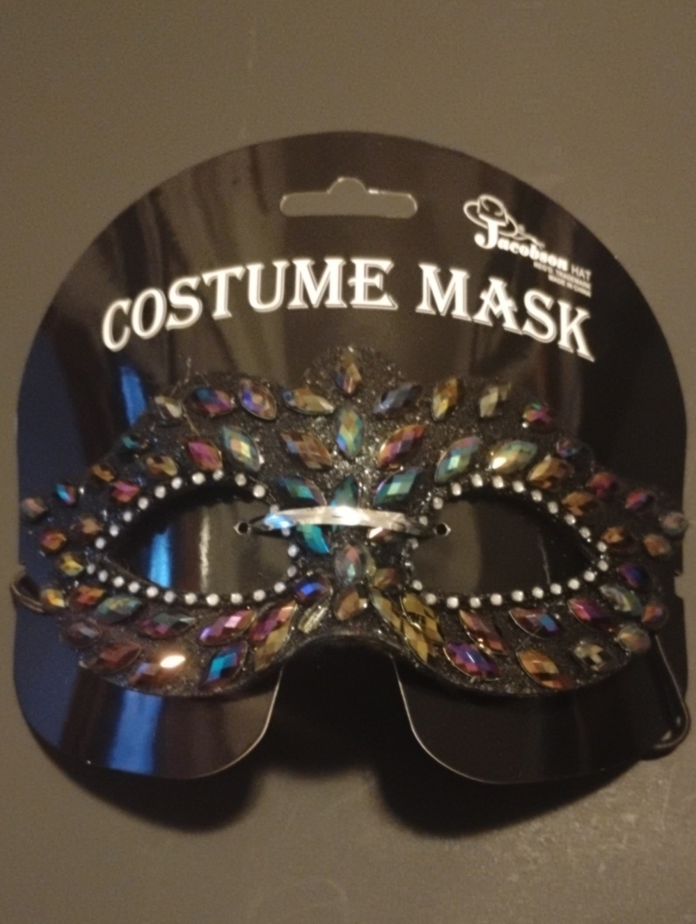 Costume Mask with Iridescent Gem Accents - Adult Costume